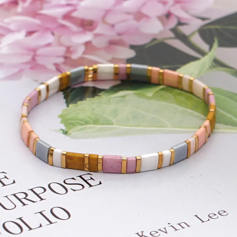 Retro Ethnic Style Warm Color Beaded Bracelet